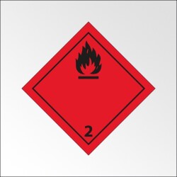 Signalisation de transport normalisée ADR - Gaz inflammables - ADR 2