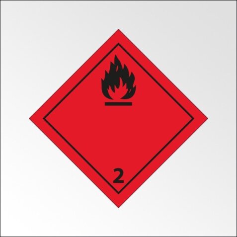 Signalisation de transport normalisée ADR - Gaz inflammables - ADR 2