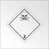 Signalisation de transport normalisée ADR - Gaz toxiques - ADR 2   - 250 x 250 - PVC