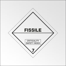 Signalisation de transport normalisée ADR - Fissile