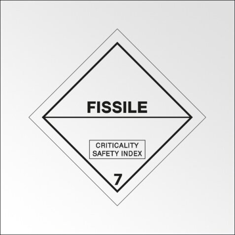 Signalisation de transport normalisée ADR - Fissile