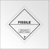 Signalisation de transport normalisée ADR - Fissile   - 250 x 250 - PVC