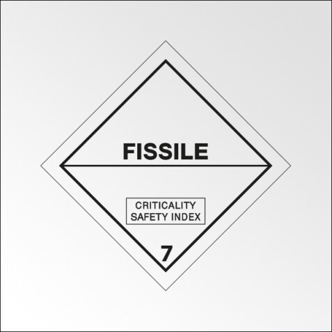 Signalisation de transport normalisée ADR - Fissile