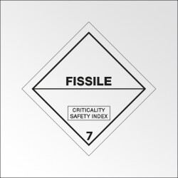 Signalisation de transport normalisée ADR - Fissile