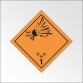 Plaque ADR de transports de matières dangereuses - Matières et objets explosifs  - 250 x 250 - PVC