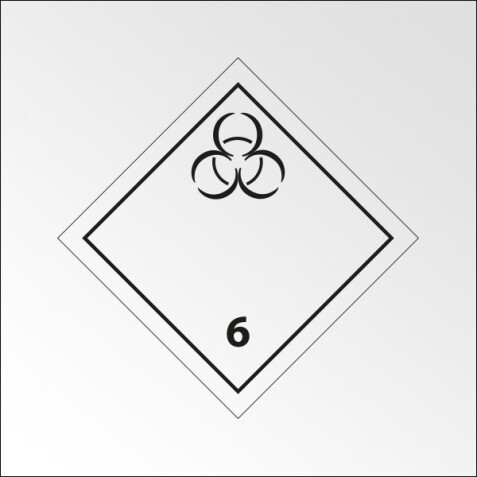 Signalisation de transport normalisée ADR - Matières infectieuses - ADR 6