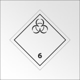 Signalisation de transport normalisée ADR - Matières infectieuses - ADR 6   - 250 x 250 - PVC