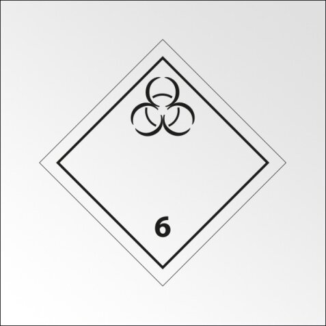 Signalisation de transport normalisée ADR - Matières infectieuses - ADR 6