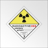 Signalisation de transport normalisée ADR - Matières radioactives, catégorie III- ADR 7   - 250 x 250 - PVC
