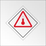 Signalisation de transport normalisée ADR - Produits chauds   - 100 x 100 mm - Vinyle