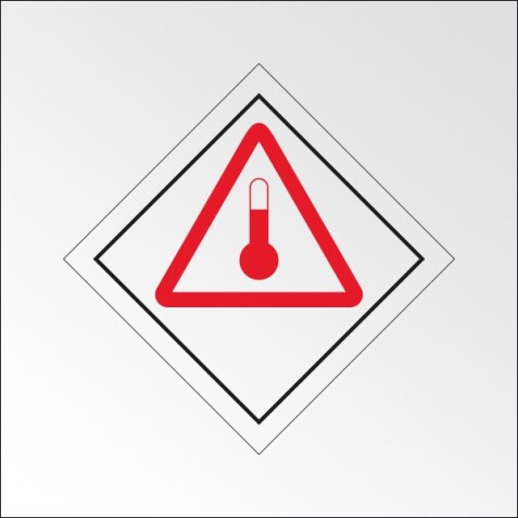Signalisation de transport normalisée ADR - Produits chauds   - 300 x 300 mm - PVC