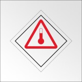 Signalisation de transport normalisée ADR - Produits chauds   - 300 x 300 mm - Plaque magnétique