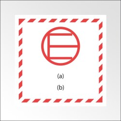 Signalisation de transport normalisée - Quantité exceptée   - 100 x 100 mm - Vinyle