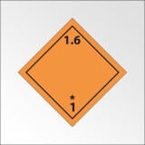 Signalisation de transport normalisée ADR - Matières et objets explosifs  ADR 1.6   - 250 x 250 - PVC