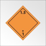 Signalisation de transport normalisée ADR - Matières et objets explosifs ADR 1.5   - 250 x 250 - PVC
