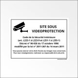 Panneau d'information - Site sous vidéoprotection