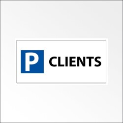 Panneau - Parking Clients - 400 x 200 mm - Aluminium