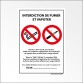 Panneau - Interdiction de fumer et vapoter -  ISO 7010 P002  - 150 x 210 mm - Vinyle Souple Autocollant
