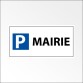 Panneau - Parking P MAIRIE - 400x200 mm - Aluminium