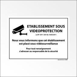 Panneau d'information - Établissement sous vidéoprotection -