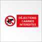 Panneau Interdiction - Déjections Canines Interdites - ISO 7010 - PVC ou Vinyle