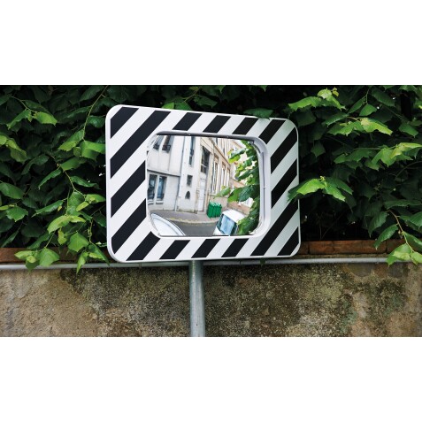 Miroir de sécurité - Rectangulaire incassable avec optique P.A.S - 800 x 600 mm