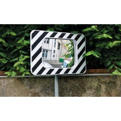 Miroir de sécurité - Rectangulaire incassable avec optique P.A.S - 800 x 600 mm