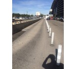 Balise de délimitation réfléchissante Articulée - Blanc  - 750 mm