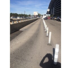 Balise de délimitation réfléchissante Articulée - Blanc  - 750 mm