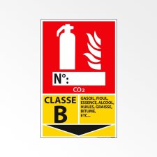 Panneau Signalétique Extincteur feux de Classe B 160*250 mm