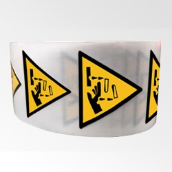 Rouleau d'Etiquettes de Danger - Substance corrosive - W023   - 100 mm