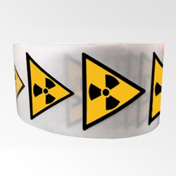 Rouleau de Pictos de Danger - Matières radioactives ou radiations - W003