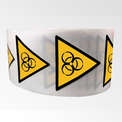Rouleau de Pictos de Danger - Risque biologique - W009   - 100 mm