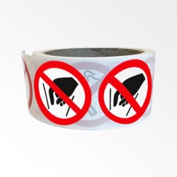 Rouleau de Pictos d'Interdiction - Ne pas mettre les mains - P015   - 50 mm