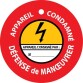 Panneau - Disque de condamnation aimanté "Appareil condamné, défense de manœuvrer" - Ø100 mm - PVC laminé