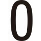 Chiffres adhésifs coloris noir - 0, ...,9, 50 ou 75mm - par 10