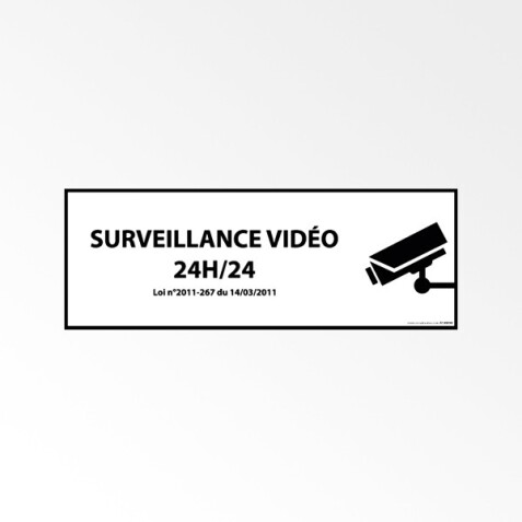 Panneau d'information - Surveillance vidéo 24h/24h