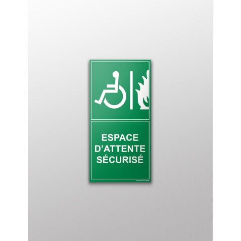 Panneau - Espace d'attente sécurisé - Portrait