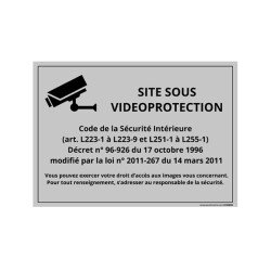 Panneau d'information - Site sous vidéoprotection