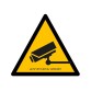 Panneau Information - Vidéosurveillance  - 200 mm - Vinyle Souple Autocollant