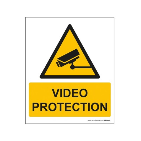Panneau  Vidéo Protection - 300 x 250 mm