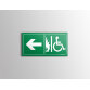 Panneau général - Sortie de secours gauche - E001  - 400 x 200 mm - PVC