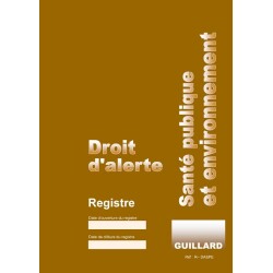 Registre - Consignation Alertes Santé et Environnement - A4