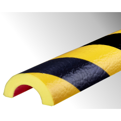Butoir - Flexible jaune et noir - Longueur 1 m - Mousse polyuréthane expansée