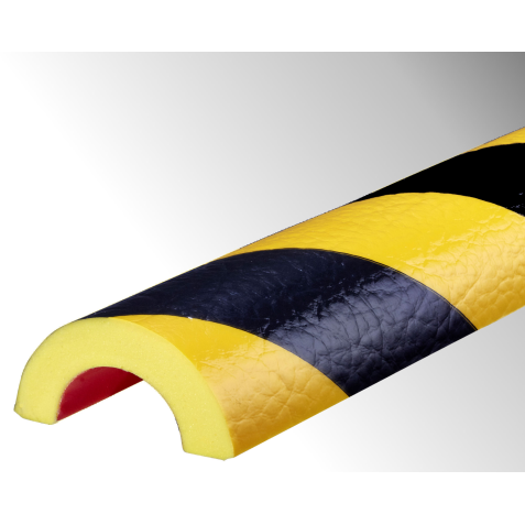 Butoir - Flexible jaune et noir - Longueur 1 m - Mousse polyuréthane expansée