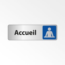 Panneau - Accueil avec pictogramme - Adhésif
