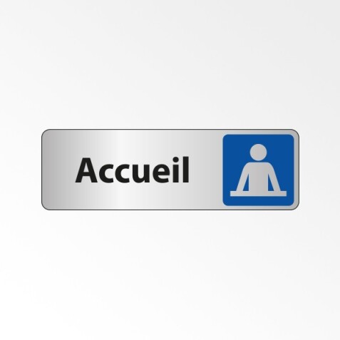 Panneau - Accueil avec pictogramme - Adhésif