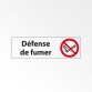Panneau adhésif - Défense de fumer - P002  - 250 x 80 mm - Blanc