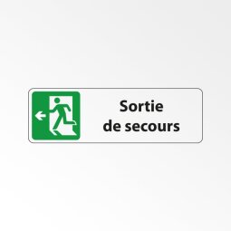 Panneau Signalétique - Sortie de secours à gauche