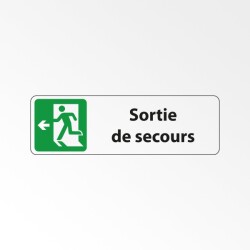 Panneau - Sortie de secours à gauche